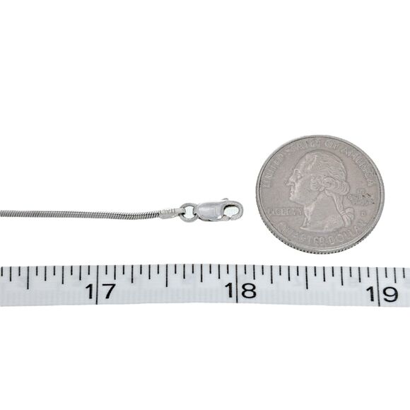 Vintage Italian Sterling Silver 925 4mm Beaded Snake Chain Necklace 18" - Picture 4 of 5